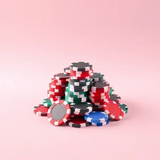 Blackjack card game table